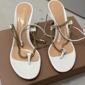 White and Gold Women's Heels